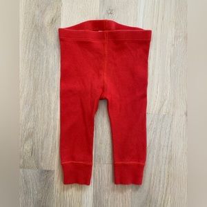 Hanna Andersson red ribbed baby legging
